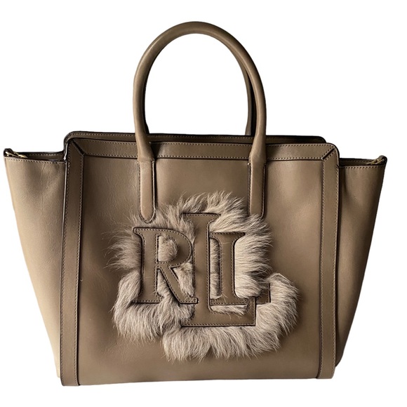 Lauren Ralph Lauren Large Leather Tyler Tote - Picture 1 of 15